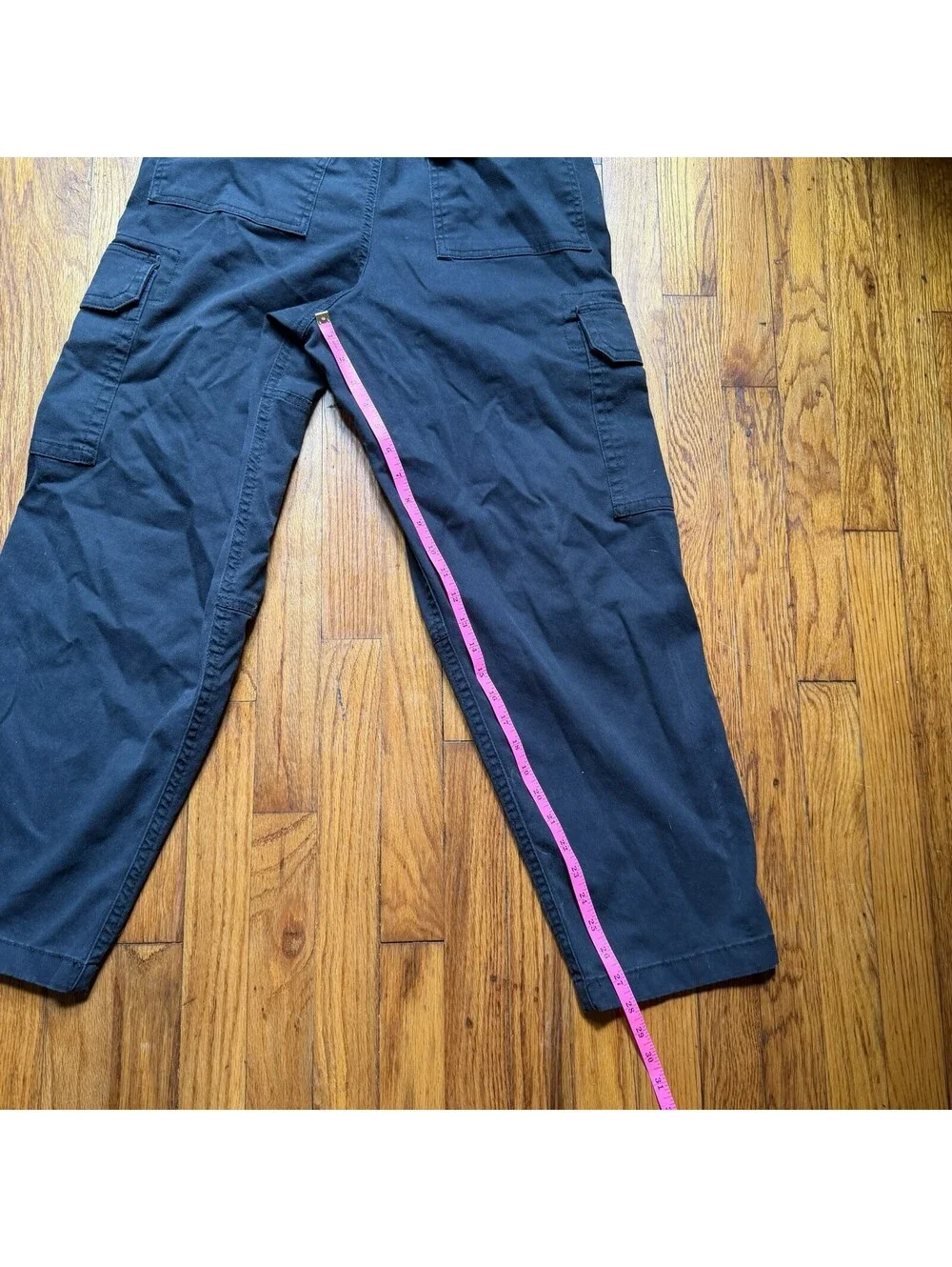 Hollister Gray Black Skater Baggy Cargo Utility Pants Y2K Mens 29x30